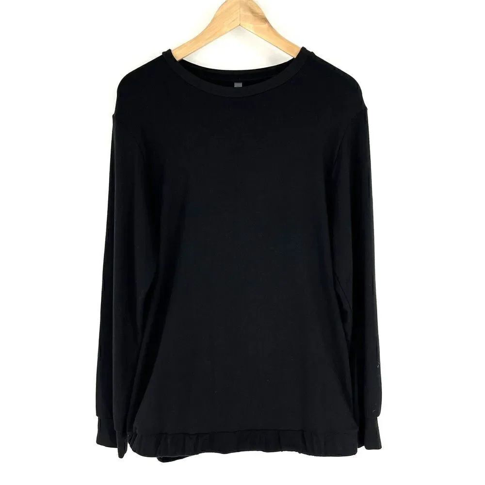 Commando Shirt Size Medium Womens Black Long Sleeve Tunic Top Butter Lounge